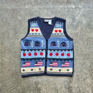 vintage 90’s embroidered vest